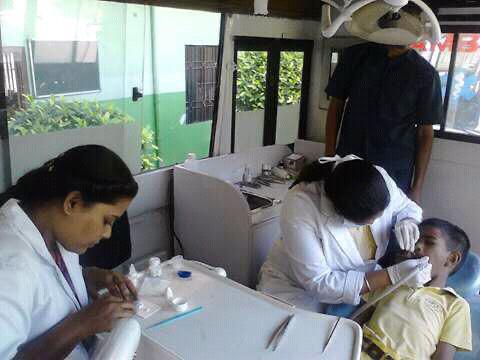 Mobile dental van — community outreach